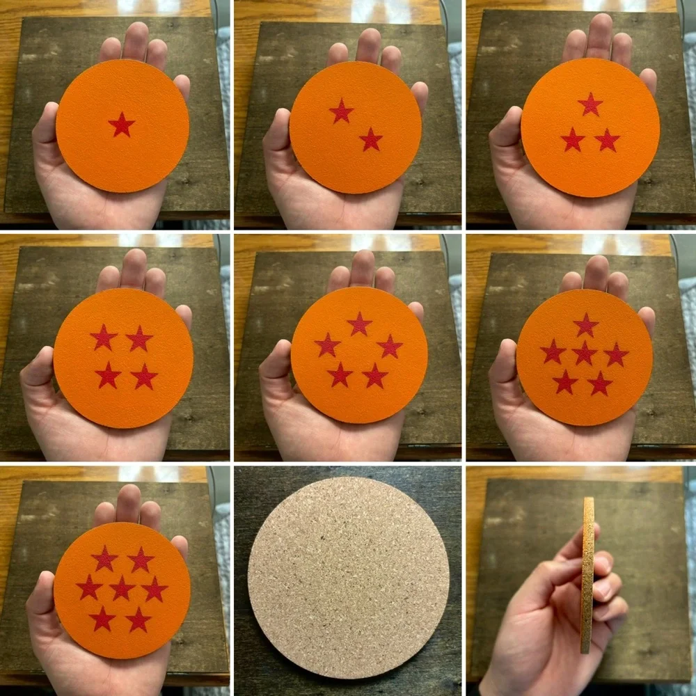 Dragon Ball Painted Coasters Lot of 7